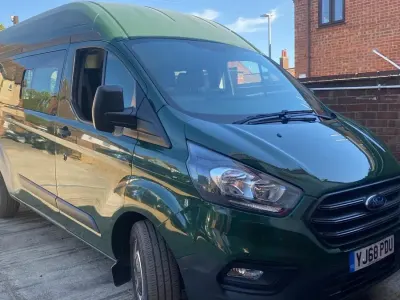 Used Ford Transit Custom S 105 HP (77 kW) 2018 Green Van