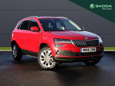 Velvet red metallic Used 2018 Skoda Karoq SE L SUV | £17,495 (Fair price)