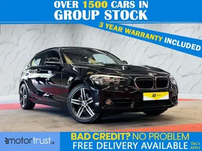 Begagnad BMW 120 Sport Line 184 HK (135 kW) 2019 Svart Halvkombi