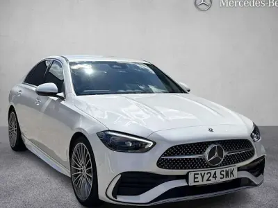 Used Mercedes C300 AMG line 265 HP (194 kW) 2024 White Sedan