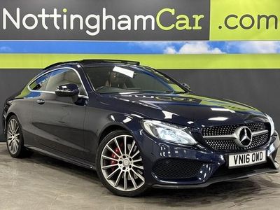 Blue Used 2016 Mercedes C250 AMG line Coupe | £16,495 (Expensive)