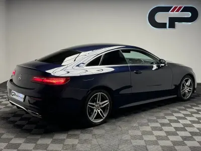 Used Mercedes E220 AMG line 194 HP (142 kW) 2018 Blue Coupe