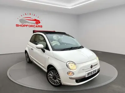 Used Fiat 500 Lounge 2015 White Cabriolet