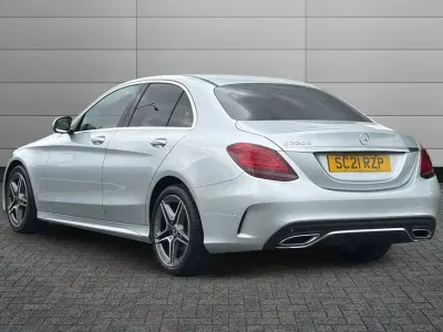 Used Mercedes C220 AMG line 191 HP (140 kW) 2021 Silver Sedan