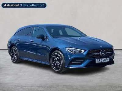 Used Mercedes CLA250e Shooting Brake AMG line 2023 Blue Estate