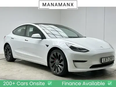 Used Tesla Model 3 Performance 461 kW (627 HP) 2021 White Sedan