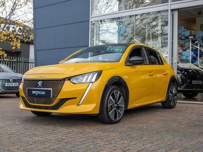 Yellow Used 2021 Peugeot e-208 GT Hatchback | £10,974 (Fair price)