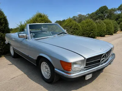 Used Mercedes SL500 230 HP (169 kW) 1983 Blue Cabriolet