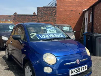 Used Fiat 500 Pop 69 HP (50 kW) 2009 Blue Cabriolet