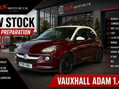 Used Vauxhall Adam Glam 87 HP (63 kW) 2015 Red Hatchback