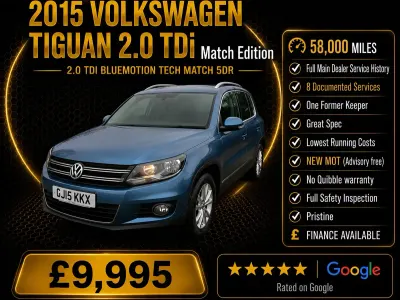 Used VW Tiguan Match 138 HP (101 kW) 2015 Blue SUV