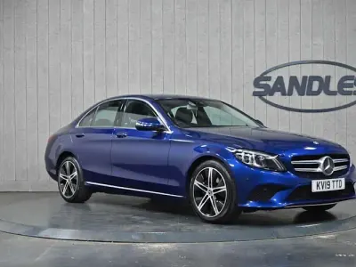 Used Mercedes C200 184 HP (135 kW) 2019 Blue Sedan