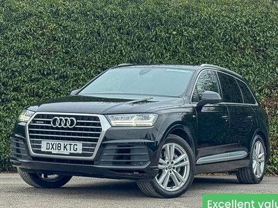 Black Used 2018 Audi Q7 S-Line SUV | £21,850 (Good price)