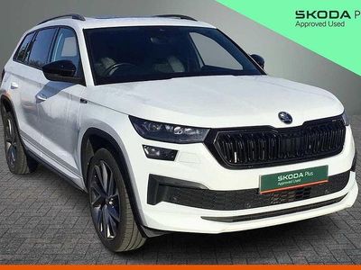 Used Skoda Kodiaq SportLine 140 HP (102 kW) 2022 Moon white metallic SUV