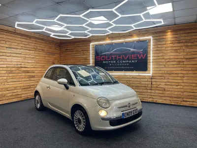 Used Fiat 500 Lounge 69 HP (50 kW) 2009 White Cabriolet