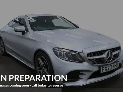 Used Mercedes C220 AMG line 194 HP (142 kW) 2022 Silver Coupe