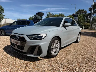 Used Audi A1 Sportback S-Line 110 HP (80 kW) 2023 Arrow grey with dark interior trim Hatchback