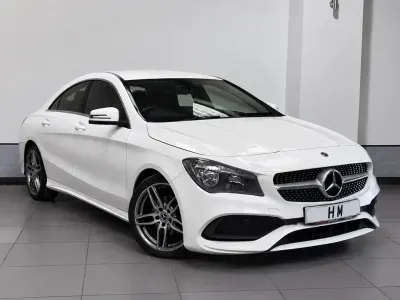 Used Mercedes CLA200 AMG line 156 HP (114 kW) 2018 White Coupe