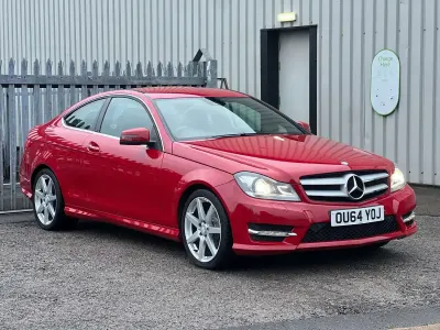 Begagnad Mercedes C250 Sport Edition 204 HK (150 kW) 2014 Röd Sportkupé