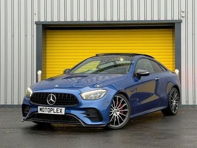 Blue Used 2022 Mercedes E300 AMG line Coupe | £32,995 (Fair price)
