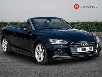 Black Used 2018 Audi A5 Cabriolet S-Line Cabriolet | £14,600 (Fair price)