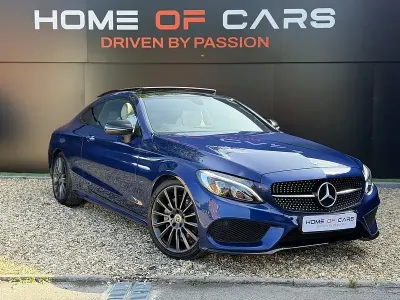 Used Mercedes C220 AMG line 170 HP (125 kW) 2017 Blue Coupe