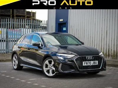 Usado Audi A3 Sportback S-Line 150 HP (110 kW) 2020 Preto Citadino
