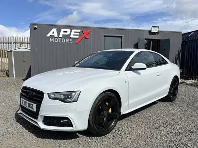 Used Audi A5 Black Edition 177 HP (130 kW) 2015 White Coupe
