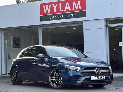 Blue Used 2021 Mercedes A35 AMG Executive Hatchback | £25,995 (A bit pricey)