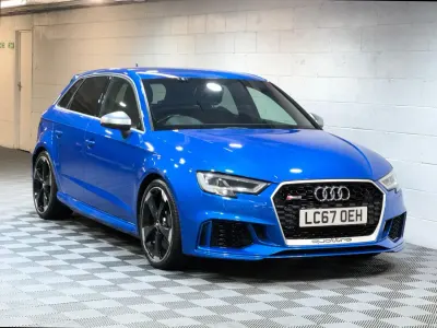 Used Audi RS3 Comfort 400 HP (294 kW) 2017 Blue Sedan