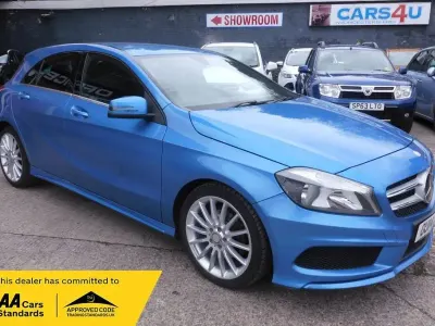 Used Mercedes A180 AMG 109 HP (80 kW) 2014 Blue Hatchback