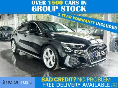 Used Audi A3 Sportback S-Line 110 HP (80 kW) 2023 Black Hatchback