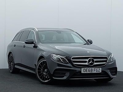 Black Used 2018 Mercedes E200 AMG line Estate | £17,998 (A bit pricey)