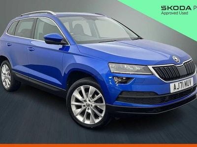Used Skoda Karoq SE L 110 HP (80 kW) 2022 Race blue metallic SUV