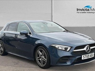 Denim blue metallic Used 2019 Mercedes A250 AMG Line Premium Hatchback | £18,000 (Fair price)