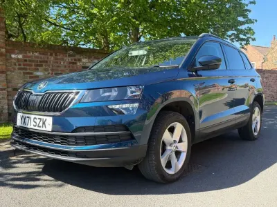 Used Skoda Karoq SE 110 HP (80 kW) 2021 Blue SUV