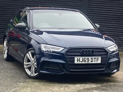 Used Audi A3 S-Line 184 HP (135 kW) 2019 Blue Sedan