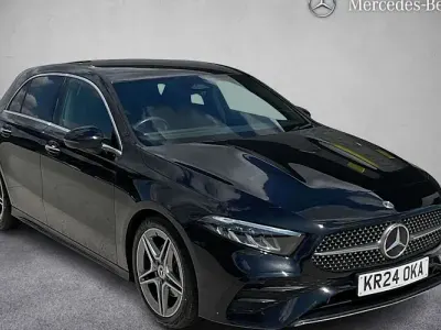 Used Mercedes A200 AMG line 163 HP (119 kW) 2024 Black Hatchback