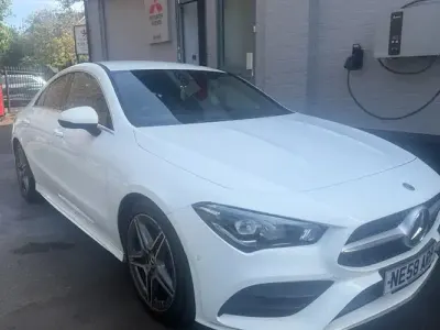 Used Mercedes CLA200 AMG line 163 HP (119 kW) 2020 White Coupe