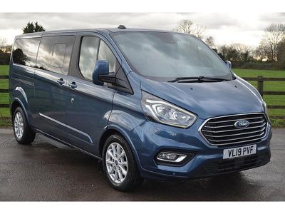Blue Used 2019 Ford Tourneo Custom Titanium Van | £19,489 (Expensive)