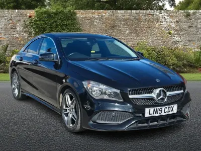 Used Mercedes CLA180 AMG line 122 HP (89 kW) 2019 Black Sedan