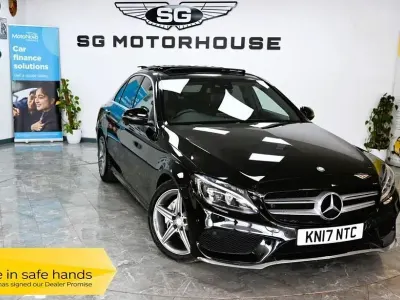 Używany Mercedes C220 AMG line 170 KM (125 kW) 2017 Czarny Sedan/Limuzyna