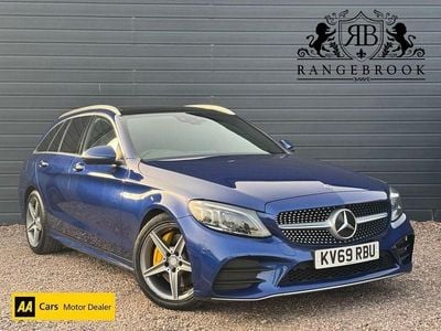 Used Mercedes C300 AMG line 245 HP (180 kW) 2019 Blue Estate