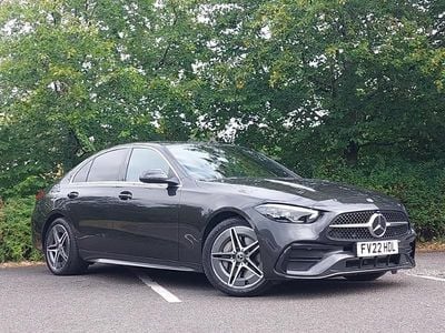 Grey Used 2022 Mercedes C300e AMG line Sedan | £27,998 (Fair price)