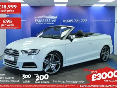 Used Audi S3 Cabriolet Comfort 300 HP (220 kW) 2019 White Cabriolet