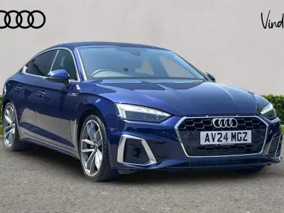 Used Audi A5 S-Line 200 HP (147 kW) 2024 Blue Hatchback