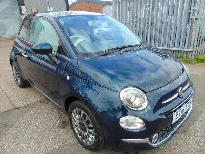 Used Fiat 500 Lounge 69 HP (50 kW) 2016 Blue Hatchback