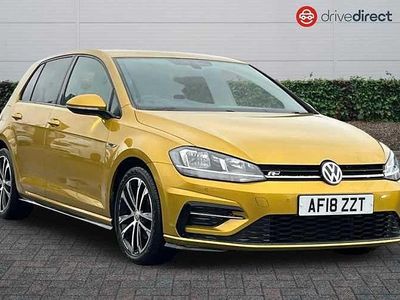 Yellow Used 2018 VW Golf VII R-line Hatchback | £14,841 (Fair price)