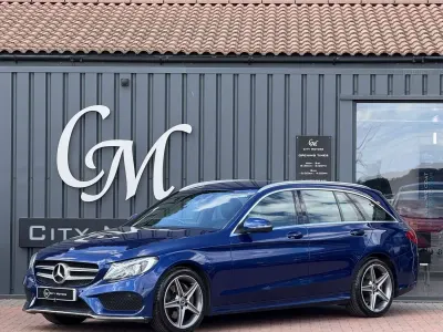 Used Mercedes C220 AMG line 2017 Blue Estate