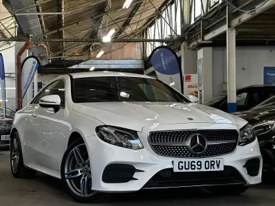 Used Mercedes E220 AMG line 194 HP (142 kW) 2019 White Coupe